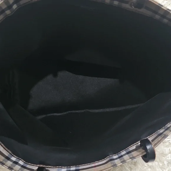 🔥Authentic Vintage Burberry Tan and Black Checkered Tote Bag - Picture 7 of 11